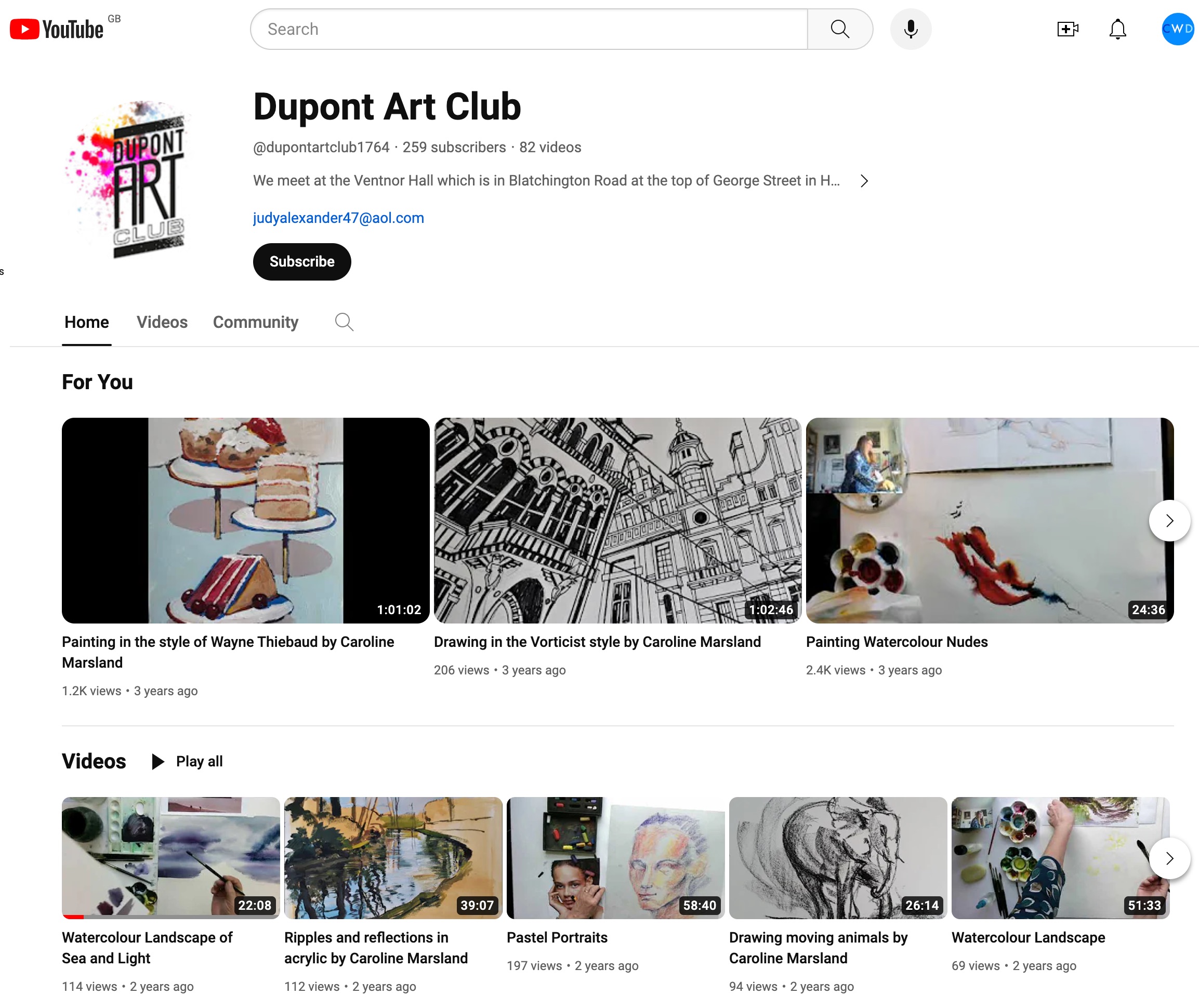 Dupont-Art-Club-YouTube