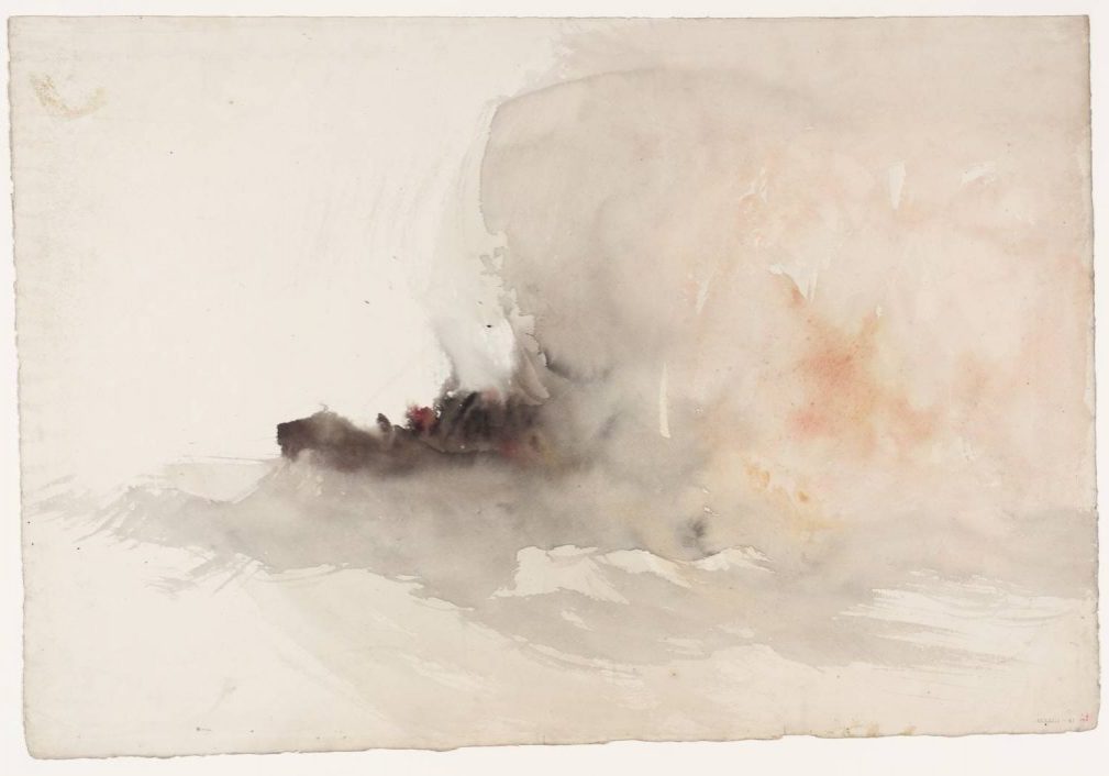 A Wreck (possibly related to 'Longships Lighthouse, Land's End') circa 1835-40 Joseph Mallord William Turner 1775-1851 Accepted by the nation as part of the Turner Bequest 1856 http://www.tate.org.uk/art/work/D25163